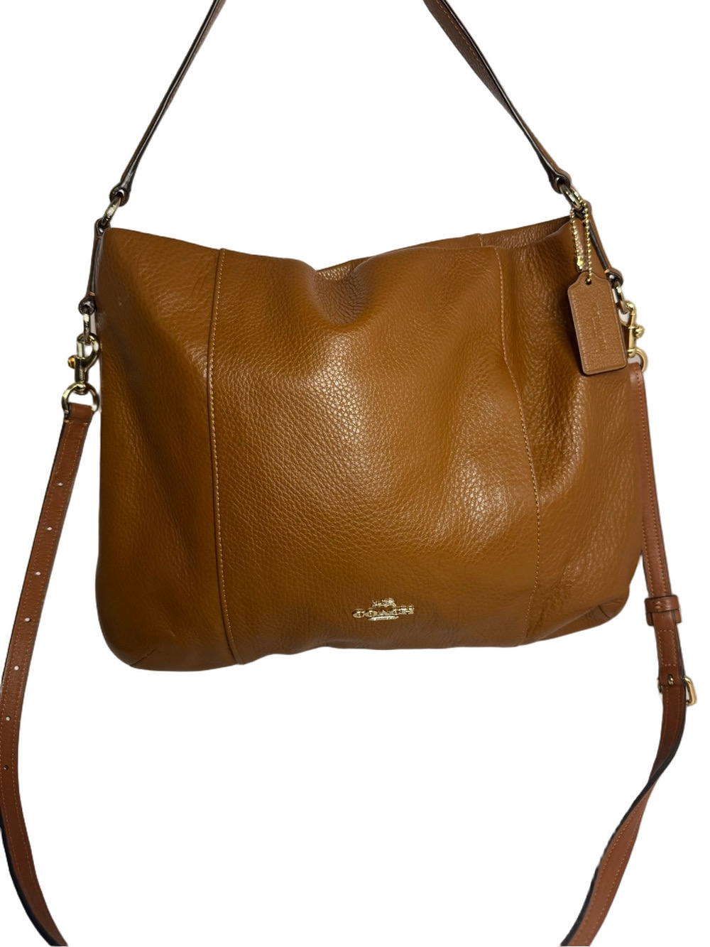 #447 Coach Madison Isabelle Pebbled Leather Hobo Shoulder Crossbody Bag